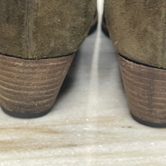 Aquatalia boots ankle suede green sz 8.5 Fanny with buckle - Picture 4 of 9